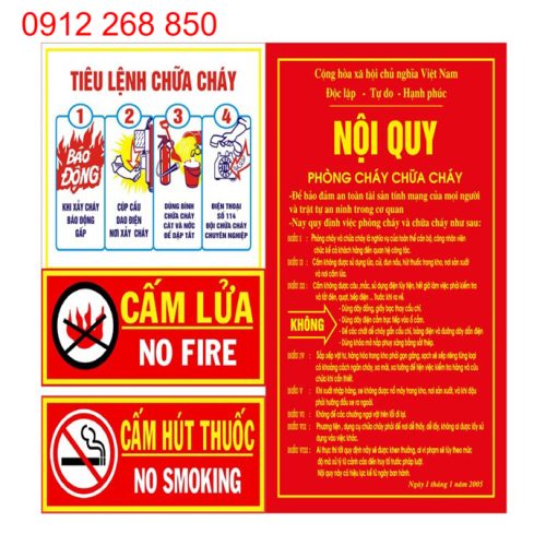 Bộ nội quy tiêu lệnh PCCC 4 tấm