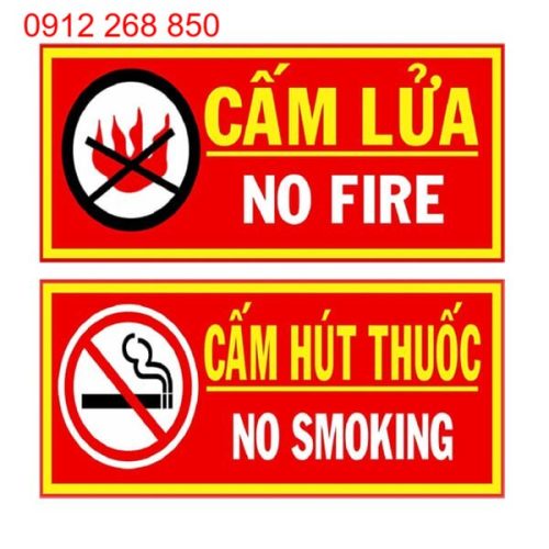 Bộ biển cấm lửa, cấm hút thuốc